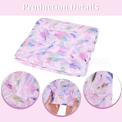 Нейлоновая ткань с рисунком перьев&nbsp;DIY-WH20066-004C