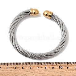 Браслеты-манжеты из нержавеющей стали 304&nbsp;BJEW-P310-26B-GP