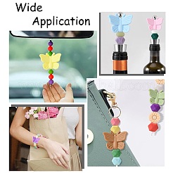 21шт 21 цвета бабочка пищевые экологически чистые силиконовые фокусные бусины&nbsp;SIL-CJ0002-29