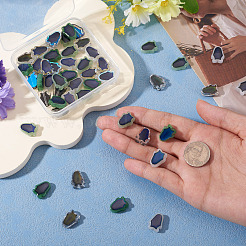 50шт 5 цвета стеклянные бусины&nbsp;GLAA-SP0001-59