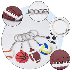 24шт 6 стиля ПВХ пластиковый брелок-подвеска&nbsp;KEYC-CN0001-02