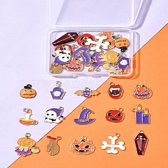 30шт 15 стиля подвески из сплава с эмалью&nbsp;ENAM-FS0001-90