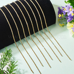 5 ярд цепочки из сплава стекла и страз&nbsp;AJEW-TA0002-49C