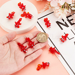 10шт ручной работы бусины лэмпворк&nbsp;LAMP-GO0001-18