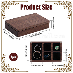 Деревянный магнит и бархатная коробочка для хранения вещей в форме куба&nbsp;CON-WH0200-06B