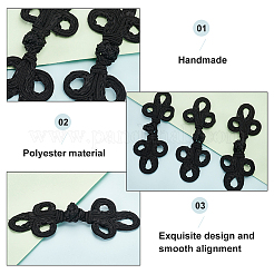 Пуговицы с узлами в виде китайских лягушек ручной работы&nbsp;LS-BUTT-WH0027-29A
