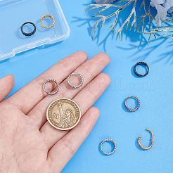 8 шт. 4-х цветные витые серьги-кольца для девушек и женщин&nbsp;STAS-DC0008-52