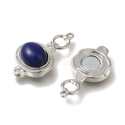 Магнитные застежки из латуни с микропейвом и прозрачным кубическим цирконием&nbsp;KK-H480-44P