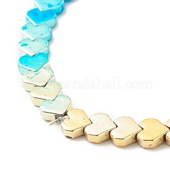 Эластичный браслет из синтетического гематита с бусинами в форме сердца&nbsp;BJEW-JB07721-02