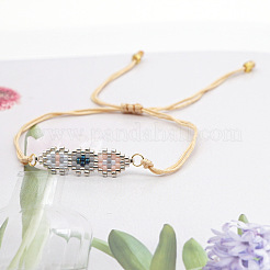 Регулируемые браслеты из бисера с узором в виде сердца в стиле бохо для женщин&nbsp;EL0457