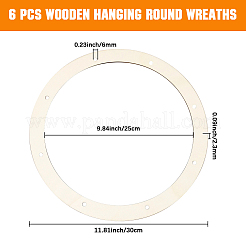 Деревянные рамки для венков для поделок с заранее вырезанными отверстиями&nbsp;WOOD-WH20008-14