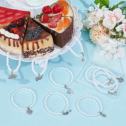 10 шт. 10 стиля акриловых круглых бусин&nbsp;BJEW-BC00002