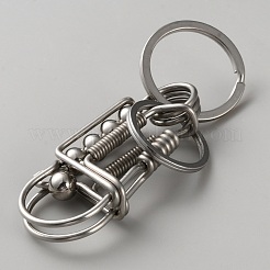 Креативные брелки ручной работы из нержавеющей стали&nbsp;KEYC-WH0025-068