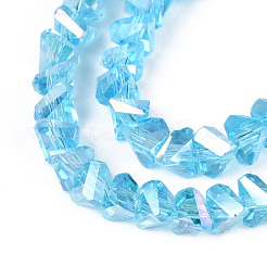 Гальванизируйте прозрачное стекло бисер нитей&nbsp;GLAA-N021-4mm-04