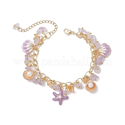 Браслеты из бусин с натуральным аметрином&nbsp;BJEW-JB13155-03