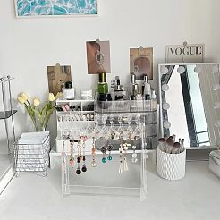 Прозрачные акриловые стойки для серег&nbsp;EDIS-WH0029-12