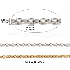4 шт. 2 цвета 304 нержавеющая сталь трос цепочка ожерелье изготовление&nbsp;STAS-FS0001-80