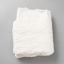 Хлопковая вышивка цветочной кружевной лентой&nbsp;OCOR-WH0097-62B