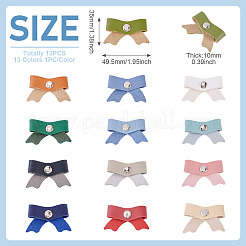 13 шт. 13-х цветные держатели для кабелей из искусственной кожи&nbsp;AJEW-TA0002-44