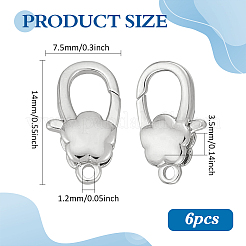 6 шт. латунные застежки-лобстеры&nbsp;KK-FG0001-30P