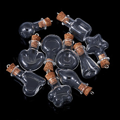 10 шт. 10 стиля мини-прозрачные подвески в виде бутылок&nbsp;FIND-TA0008-30