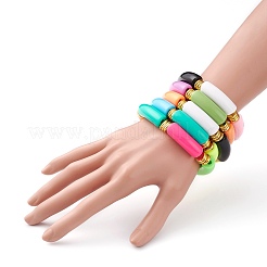 Комплекты браслетов из непрозрачного акрила из бисера&nbsp;BJEW-JB06513