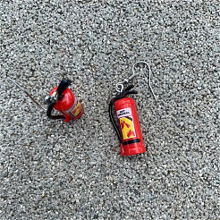 Серьги-подвески из огнетушителя из смоляного сплава&nbsp;FS-WG287EA-01