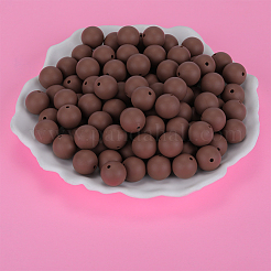 Круглые силиконовые фокусные бусины&nbsp;SI-JX0046A-114