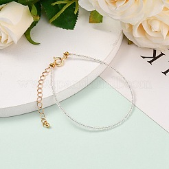 Браслеты из граненого гальванического стекла с бусинами&nbsp;BJEW-JB05693-06