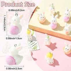 5 шт. 5 стильных пасхальных подвесок из непрозрачной смолы&nbsp;RESI-YW0002-15