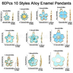 60шт 10 стиля подвески из сплава с эмалью&nbsp;FIND-CJ0002-33