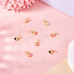 8 шт. 4-х цветные подвески из латуни с эмалью&nbsp;KK-TA0001-74