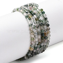 Природные моховой агат бисер нитей&nbsp;G-Z116-A05-3mm