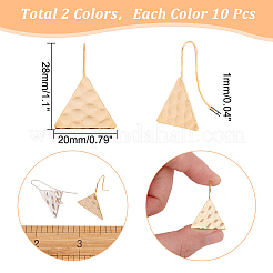 20 шт. 2 цвета латунные крючки для серег&nbsp;KK-AR0002-97