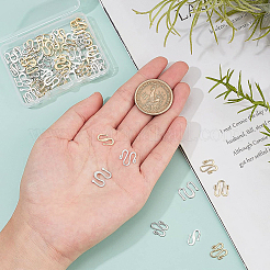 72 шт. 9 застежки-крючки из латуни S-типа&nbsp;KK-BC0002-29