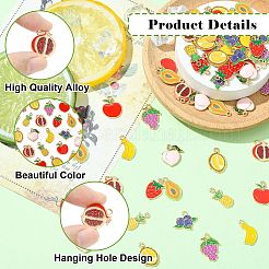 60шт 10 стиля подвески из сплава с эмалью&nbsp;ENAM-CJ0007-18