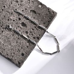 Устойчивые к потускнению браслеты-цепочки унисекс из нержавеющей стали 201 BJEW-L637-35B-P