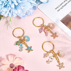 12шт брелок из эмалевого сплава 3 цветов&nbsp;KEYC-SC0001-53