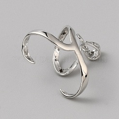 Латунный кулон неправильной оправы кабошон&nbsp;KK-WH0079-104D-P