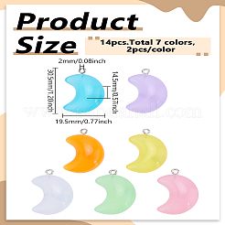 14шт 7 цвета акриловые подвески&nbsp;MACR-LP0001-08