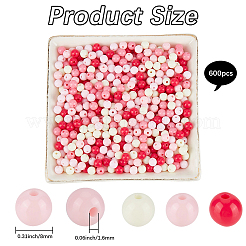 Непрозрачные акриловые бусины&nbsp;SACR-PA0001-04B-05