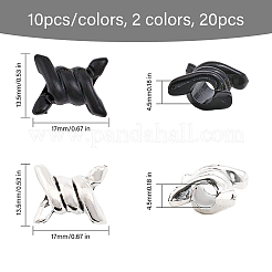 20 шт. Европейские бусины из сплава 2 цветов&nbsp;FIND-CA0007-56