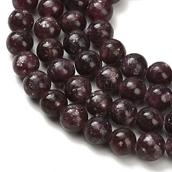 Натуральный лепидолит / пурпурный слюдяный камень бисер пряди&nbsp;G-H335-B03-6mm-A