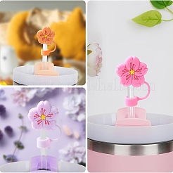 11шт 11-цветный силиконовый колпачок для соломинки&nbsp;SIL-CJ0002-80