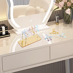 30 шт. 6-цветные прозрачные акриловые аксессуары для демонстрации сережек&nbsp;EDIS-PH0001-75