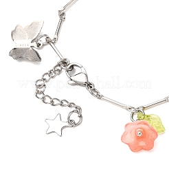 3 шт. двухцветных стеклянных бусин&nbsp;BJEW-JB12419