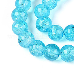 Прозрачные стеклянные бусины с кракле&nbsp;CCG-Q001-8mm-06-A
