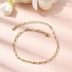 Латунный цепной браслет для женщин&nbsp;BJEW-A065-02G