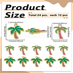 24шт 2 стиля подвески из сплава с эмалью&nbsp;ENAM-LP0001-25