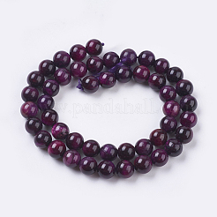 Природных тигровый глаз бисер нитей&nbsp;G-E468-E01-6mm